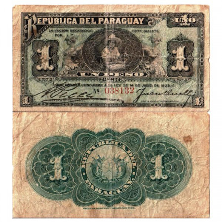 L.1903 * Billet Paraguay 1 Peso Fuerte "Caja de Conversión" (p106b) TB