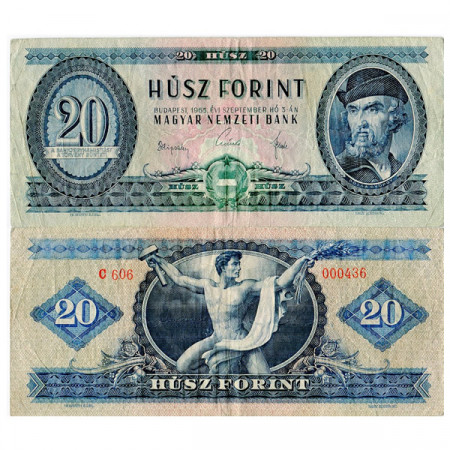 1965 * Billet Hongrie 20 Forint "Dózsa György" (p169d) TB