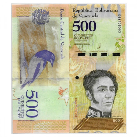 2018 * Billet Venezuela 500 Bolivares "B Soberano - S Bolívar" (pNew) NEUF