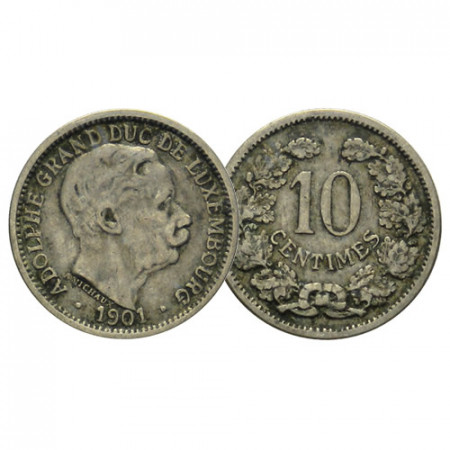 1901 * 10 Centimes Luxembourg "Adolphe" (KM 25) TB+