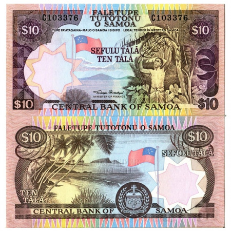 ND (1985) * Billet Samoa 10 Tala "Shoreline" (p27a) NEUF