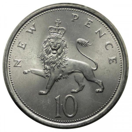 1968 * 10 New Pence Grande-Bretagne "Élisabeth II" (KM 912) FDC