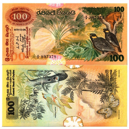 1979 * Billet Sri Lanka 100 Rupees "Crows" (p88a) NEUF