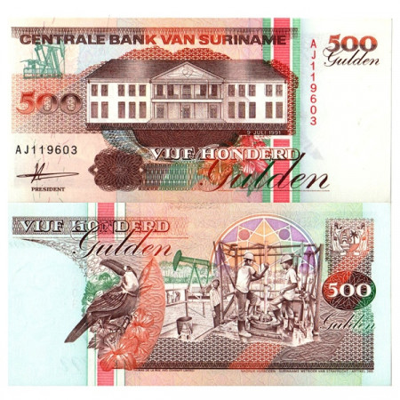 1991 * Billet Suriname 500 Gulden "Central Bank - Paramaribo" (p140) NEUF