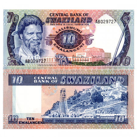 ND (1985) * Billet Swaziland 10 Emalangeni "King Sobhuza II" (p10c) NEUF