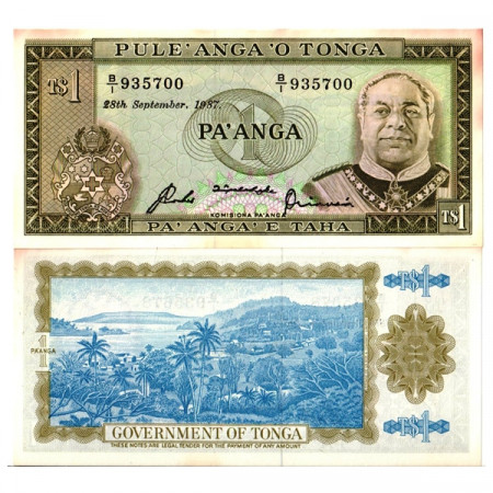 1987 * Billet Tonga 1 Pa'anga "King Tupou IV" (p19c) NEUF