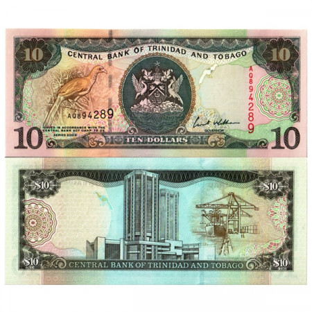 2002 * Billet Trinité et Tobago 10 Dollars "Cocrico" (p43b) NEUF