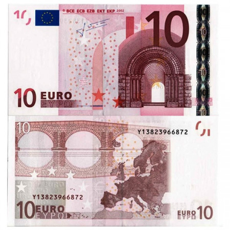 2002 Y * Billet Grèce - Union Européenne 10 Euro "Type 1 – Trichet" (N021 p9y) prNEUF