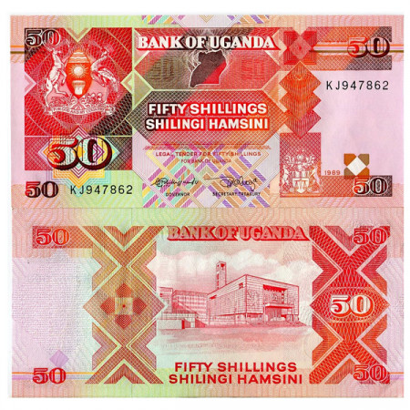 1989 * Billet Ouganda 50 Shillings "Parliament Building" (p30b) NEUF