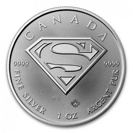2016 * 5 Dollars Argent 1 OZ Canada "Superman" BU