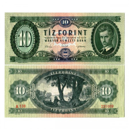 1962 * Billet Hongrie 10 Forint "Petofi Sandor" (p168c) NEUF