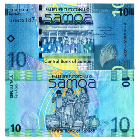 ND (2008) * Billet Samoa 10 Tala "Rugby Champions" (p39a) NEUF