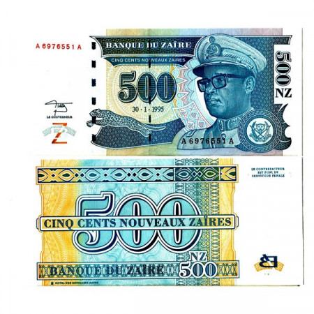 1995 * Billet Zaire 500 Nouveaux Zaires "Mobutu Sese Seko - HdMZ" (p65a) NEUF