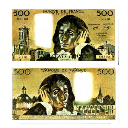 1984 * Billet France 500 Francs "Blaise Pascal" (p156e) NEUF