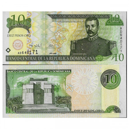 2000 * Billet République Dominicaine 10 Pesos Oro "Matías R Mella" (p159a) NEUF