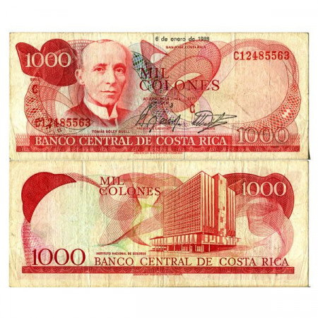 1988 * Billet Costa Rica 1000 Colones "Tomás Soley Güell" (p256d) TTB