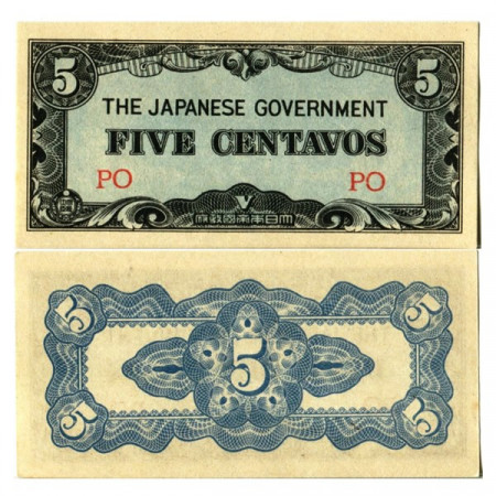 ND (1942) * Billet Philippines 5 Centavos "Japanese Occupation – WWII" (p103a) NEUF