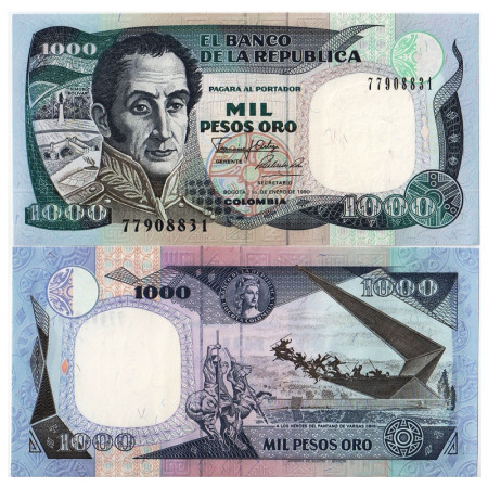 1990 * Billet Colombie 1000 Pesos Oro "Simón Bolívar" (p432) NEUF
