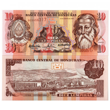 2004 * Billet Honduras 10 Lempiras "President J T Cabañas" (p86c) NEUF