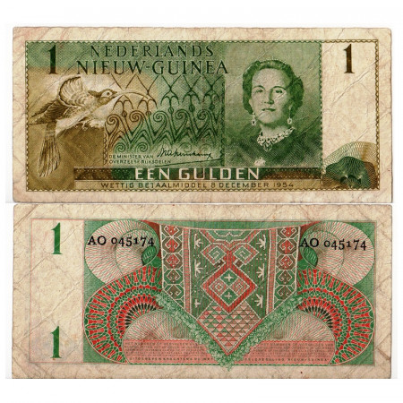 1954 * Billet Nouvelle-Guinée Néerlandaise 1 Gulden "Queen Juliana" (p11a) prTTB