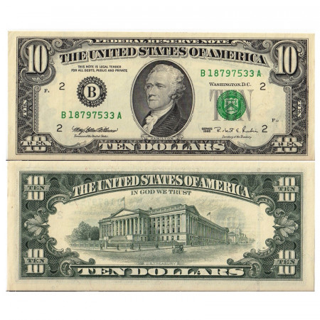 1995 * Billet États-Unis d'Amérique 10 Dollars "Hamilton - B - New York" (p499) prNEUF