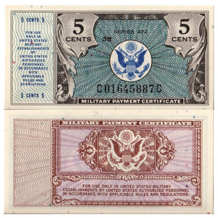 ND (1948) * Billet États-Unis d'Amérique 5 Cents "US Army - Military" (pM15) NEUF