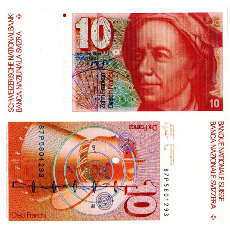 1987 * Billet Suisse 10 Franken "Leonhard Euler" (p53g) NEUF