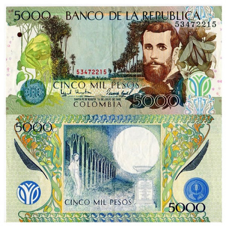 1995 * Billet Colombie 5000 Pesos "JA Silva" (p442a) TTB+