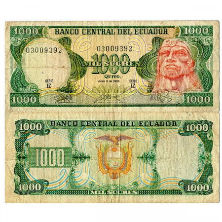 1988 * Billet Équateur 1000 Sucres "Ruminahui" (p125b) prTTB