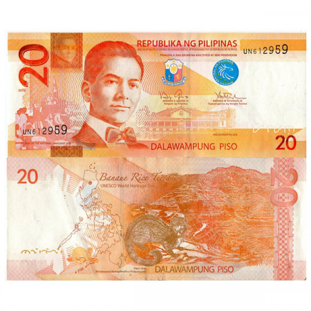 2012 * Billet Philippines 20 Piso "Manuel Quezon" (p206b) NEUF