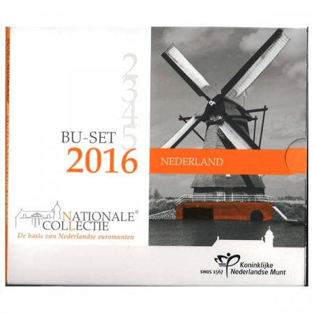 2016 * Pays-Bas Coffret Officiel Euro "Patrimoine Scientifique - Terrains Gagnés" BU