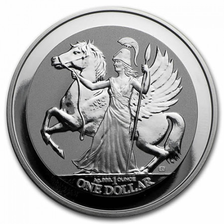 2016 * 1 Dollar Argent 1 OZ Îles Vierges Britanniques "Pegasus" Prooflike