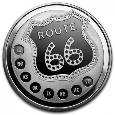 2017 * Troy Ounce 1 OZ Once Argent "États Unis - Route 66" BU