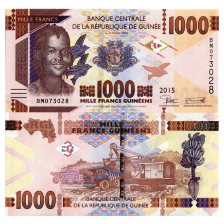 2015 * Billet Guinée 1000 Francs Guinéens "Woman" (pNew) NEUF