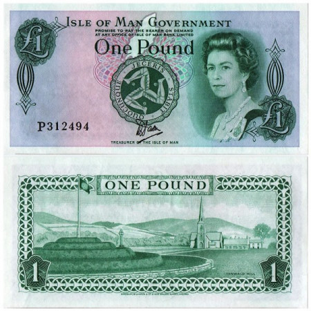 ND (1983) * Billet Île de Man 1 Pound "Elizabeth II" (p38a) prNEUF