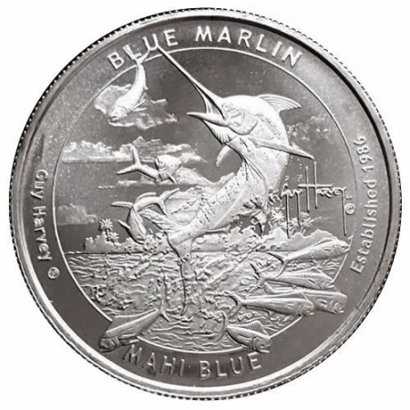 2015 * Troy Ounce 1 OZ Once Argent "Guy Harvey - Blue Marlin" BU