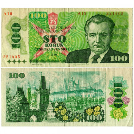 1989 * Billet Tchécoslovaquie 100 Korun "K Gottwald" (p97) TTB