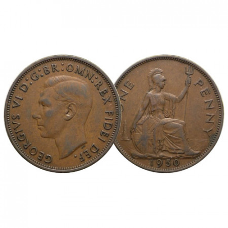 1950 * 1 Penny Grande-Bretagne "George VI - Britannia Assise" (KM 869) TTB