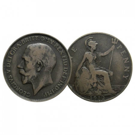 1912 * 1 Penny Grande-Bretagne "George V - Britannia Assise" (KM 810) TB