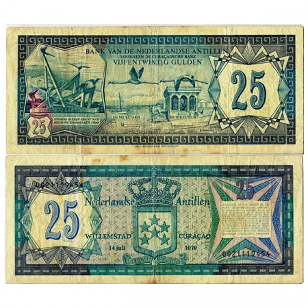 1979 * Billet Antilles Néerlandaises 25 Gulden “Bonaire - Curacao” (p17) TTB