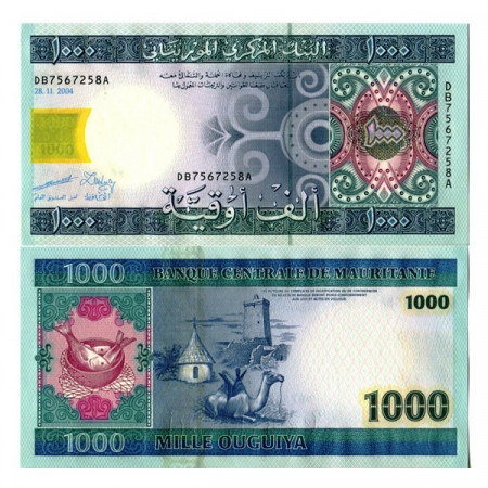 2004 * Billet Mauritanie 1000 Ouguiya "Fish - Camel" (p13a) NEUF