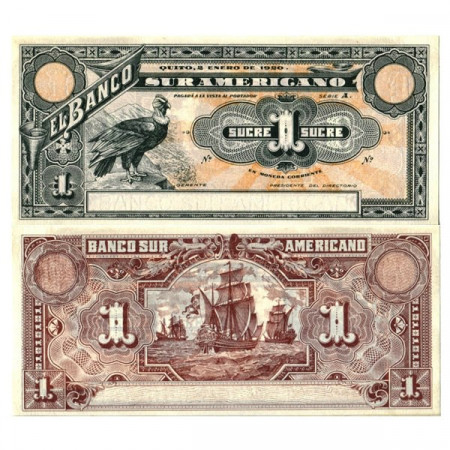 1920 * Billet Équateur 1 Sucre "Commercial Bank - Banco Suramericano" (pS251r) NEUF