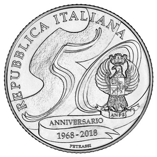 18 5 Euro Italie 50e Anniversaire Police D Etat Bu Mynumi