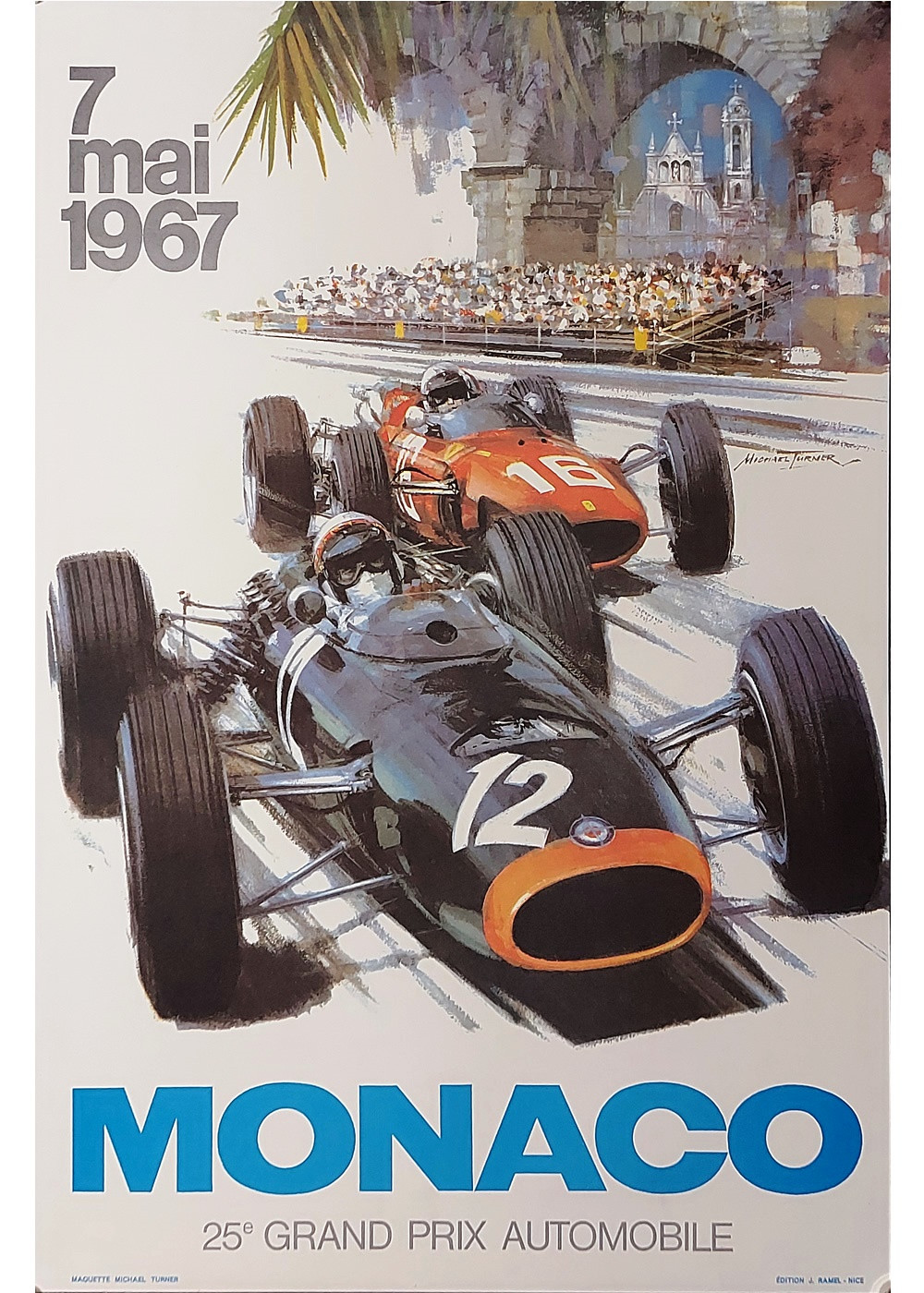 1967 * Affiche Original Gran Premio di Monaco, Formula 1