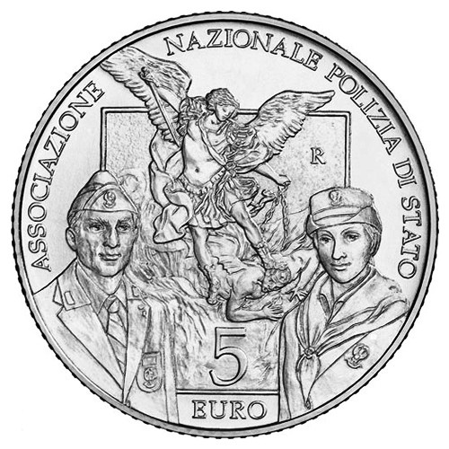 18 5 Euro Italie 50e Anniversaire Police D Etat Bu Mynumi