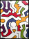 1990ca * Affiche Art Original "Keith HARING - Untitled (Palladium Backdrop) - 1985 " Italie (B+)
