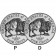 2005 * 2 x 5 Cents Nickel de Dollar États-Unis "Jefferson Nickel - Westward Journey, Bison" (KM 368) P+D