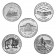 2004-06 * Lot 5 x 5 Cents (Nickels de Dollar) États-Unis "Jefferson Nickel" UNC