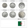 Ans Divers * Série 6 Pièces Algérie "Dinars" UNC