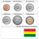 2012 * Série 6 Monnaies Bolivie "Bolivianos - Estado Plurinacional de Bolivia" UNC